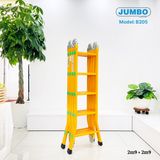  Thang nhôm gấp 4 đoạn JUMBO B205, chữ A cao 2.9m 