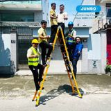  Thang nhôm gấp 4 đoạn JUMBO B205, chữ A cao 2.9m 