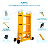  Thang nhôm gấp 4 đoạn JUMBO B303, chữ A cao 1.7m 