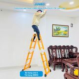  Thang nhôm gấp 4 đoạn JUMBO B303, chữ A cao 1.7m 