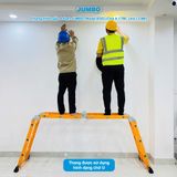  Thang nhôm gấp 4 đoạn JUMBO B303, chữ A cao 1.7m 