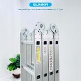 Thang nhôm gấp 4 đoạn SUMIKA SK605, chữ A cao 2.9m, chữ I cao 5.8m 