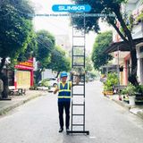  Thang nhôm gấp 4 đoạn Sumika SKM203 NEW, chữ A cao 1.73m, chữ I cao 3.58m 