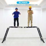  Thang nhôm gấp 4 đoạn Sumika SKM204 NEW, chữ A cao 2.26m, chữ I cao 4.7m 
