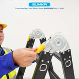  Thang nhôm gấp 4 đoạn SUMIKA SKM205 NEW, chữ A 2.9m, chữ I 5.8m 