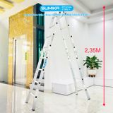  Thang nhôm gấp 4 đoạn SUMIKA SKM604, chữ A cao 2.35m 