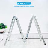  Thang nhôm gấp 4 đoạn SUMIKA SKM604, chữ A cao 2.35m 