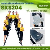  Thang nhôm gấp 4 đoạn SUMIKA SKS204, chữ A cao 2.35m 