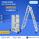  Thang nhôm gấp 4 đoạn Sumika SKM203, chữ A cao 1.7m 