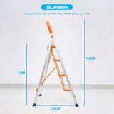  Thang nhôm ghế 4 bậc SUMIKA SK304, chiều cao 1.0m, tải trọng 150kg 