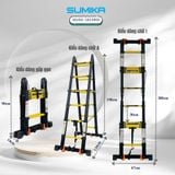  Thang nhôm rút đôi SUMIKA SKS380D, sơn tĩnh điện, chiều cao 1.9M 
