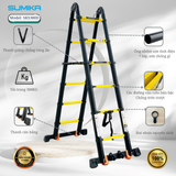  Thang nhôm rút đôi SUMIKA SKS380D, sơn tĩnh điện, chiều cao 1.9M 