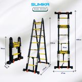  Thang nhôm rút đôi SUMIKA SKS440D, sơn tĩnh điện, chiều cao 2.2M 