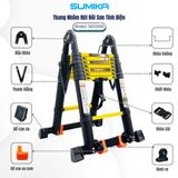  Thang nhôm rút đôi SUMIKA SKS500D, sơn tĩnh điện, chiều cao 2.5M 