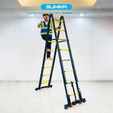  Thang nhôm rút đôi SUMIKA SKS500D, sơn tĩnh điện, chiều cao 2.5M 