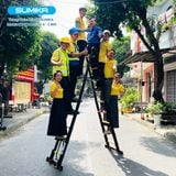  Thang nhôm rút đôi SUMIKA SKS560D, sơn tĩnh điện, chiều cao 2.8M 