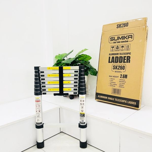  Thang nhôm rút đơn Sumika SK260 (Màu đen - 2.6m) 
