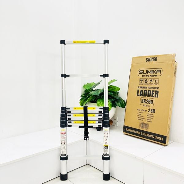  Thang nhôm rút đơn Sumika SK260 (Màu đen - 2.6m) 