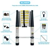  Thang nhôm rút đơn SUMIKA SK440, chiều cao 4.4m 