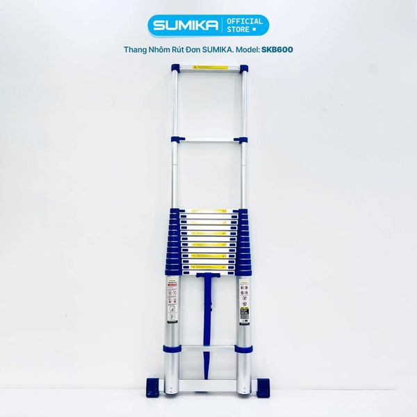  Thang nhôm rút đơn Sumika SKB600, đai xanh, chiều cao 6m 