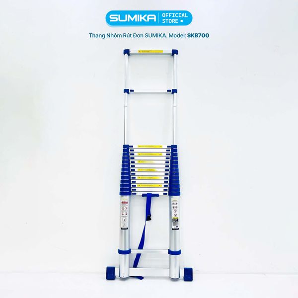  Thang nhôm rút đơn Sumika SKB700, đai xanh, chiều cao 7m 