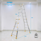  Thang nhôm rút lồng JUMBO A405, chữ A cao nhất 2.5m 