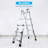  Thang nhôm chữ A rút lồng SUMIKA SKM403, chữ A cao nhất 1.4m 