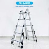  Thang nhôm chữ A rút lồng SUMIKA SKM405, chữ A cao nhất 2.5m 