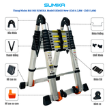  Thang nhôm rút đôi SUMIKA SK560D NEW, chữ A cao 2.8M 