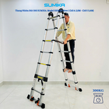  Thang nhôm rút đôi SUMIKA SK560D NEW, chữ A cao 2.8M 