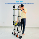  Thang nhôm rút đôi SUMIKA SK560D NEW, chữ A cao 2.8M 