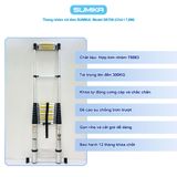  Thang nhôm rút đơn SUMIKA SK700, chiều cao 7m 
