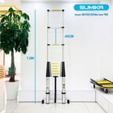 Thang nhôm rút đơn SUMIKA SK700, chiều cao 7m 