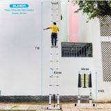  Thang nhôm rút đơn SUMIKA SK700, chiều cao 7m 