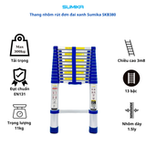  Thang rút nhôm Sumika SKB380, đai xanh, chiều cao 3.8m 