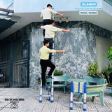  Thang rút nhôm Sumika SKB380, đai xanh, chiều cao 3.8m 