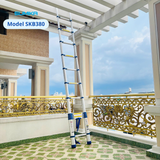  Thang rút nhôm Sumika SKB380, đai xanh, chiều cao 3.8m 