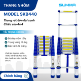 Thang rút nhôm Sumika SKB440, đai xanh, chiều cao 4.4m 