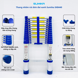  Thang rút nhôm Sumika SKB440, đai xanh, chiều cao 4.4m 
