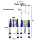  Thang nhôm rút Sumika SKB510, đai xanh, chiều cao 5.1m 