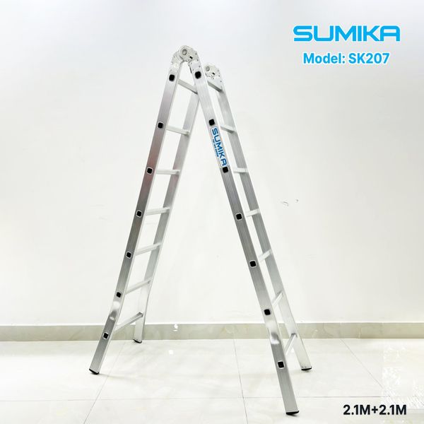  Thang nhôm gấp chữ A SUMIKA SK207, chữ A cao 2.1m 