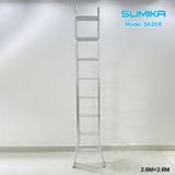  Thang nhôm gấp chữ A SUMIKA SK208, chữ A cao 2.6m 