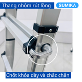  Thang nhôm rút lồng chữ A SUMIKA SKM404, chữ A cao 2m 