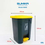  Thùng rác nhựa đạp chân SUMIKA B068, dung tích 68L 