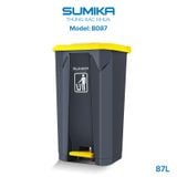  Thùng rác nhựa đạp chân SUMIKA B087, dung tích 87L 