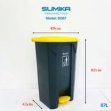  Thùng rác nhựa đạp chân SUMIKA B087, dung tích 87L 