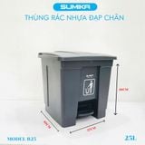  Thùng rác nhựa gia đình SUMIKA B25, dung tích 25L 