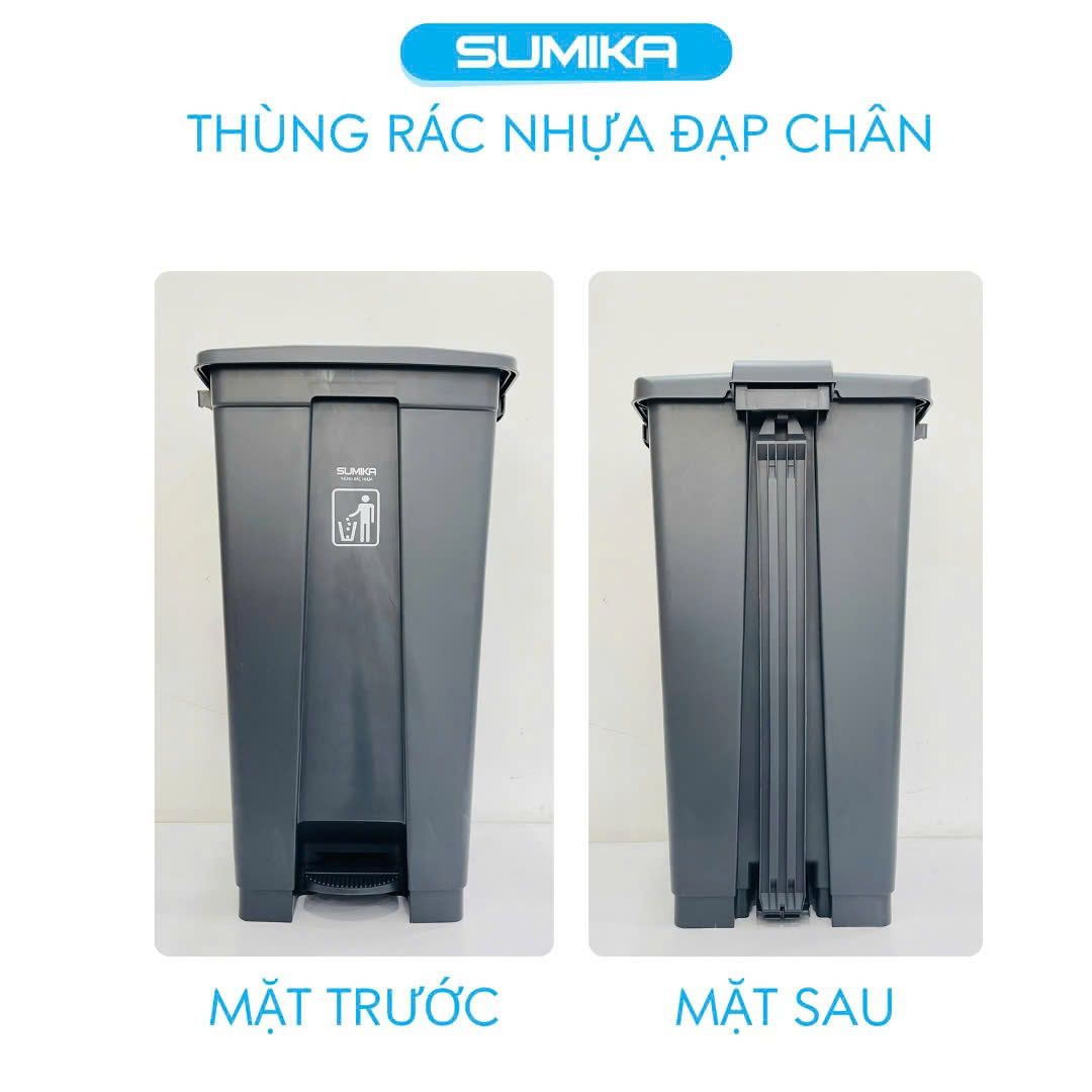  Thùng rác nhựa gia đình SUMIKA B55, dung tích 55L 