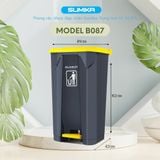  Thùng rác nhựa đạp chân SUMIKA B087, dung tích 87L 