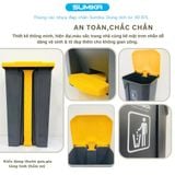  Thùng rác nhựa đạp chân SUMIKA B087, dung tích 87L 